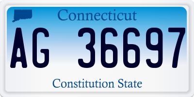 CT license plate AG36697