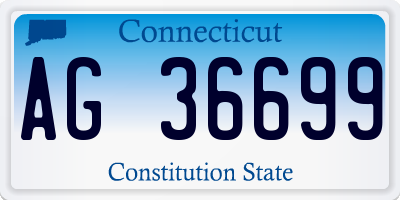 CT license plate AG36699