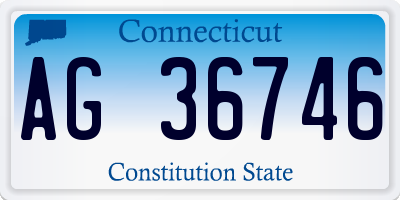CT license plate AG36746