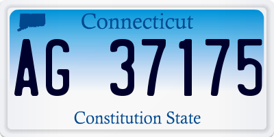 CT license plate AG37175