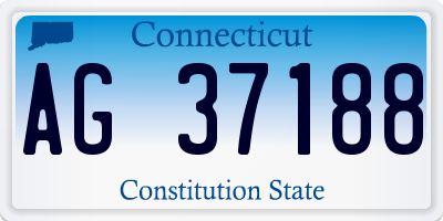 CT license plate AG37188
