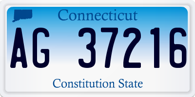 CT license plate AG37216