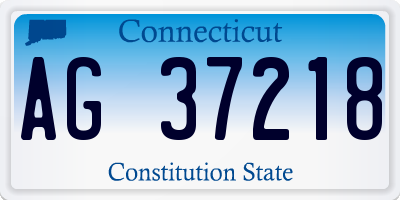 CT license plate AG37218