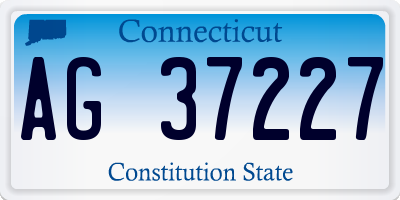 CT license plate AG37227