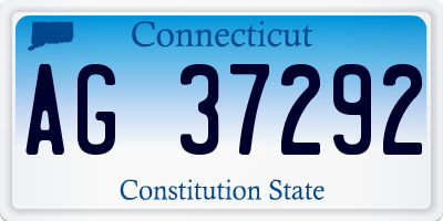 CT license plate AG37292