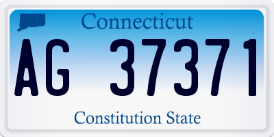 CT license plate AG37371