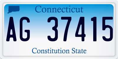 CT license plate AG37415