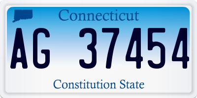 CT license plate AG37454