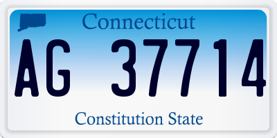 CT license plate AG37714
