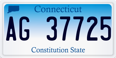 CT license plate AG37725