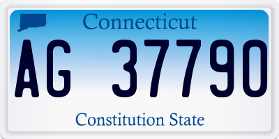 CT license plate AG37790