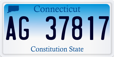 CT license plate AG37817