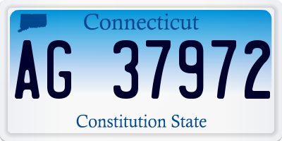 CT license plate AG37972