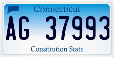 CT license plate AG37993