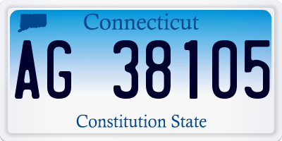 CT license plate AG38105