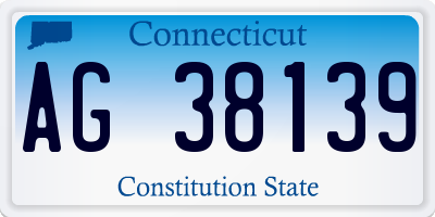 CT license plate AG38139