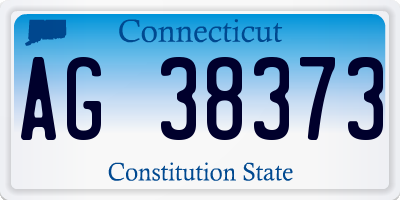 CT license plate AG38373