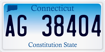 CT license plate AG38404