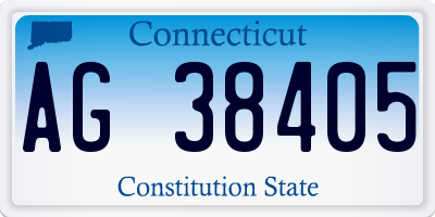 CT license plate AG38405