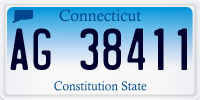 CT license plate AG38411