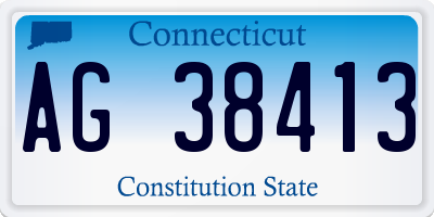 CT license plate AG38413