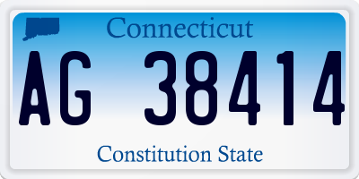 CT license plate AG38414