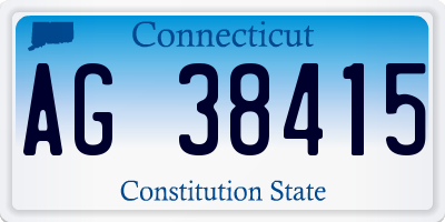 CT license plate AG38415