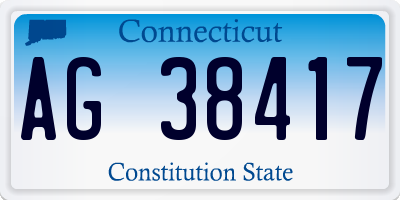 CT license plate AG38417