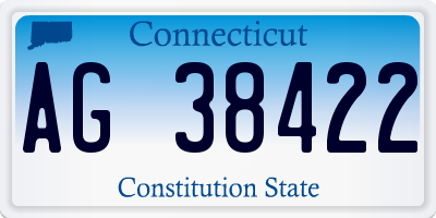 CT license plate AG38422