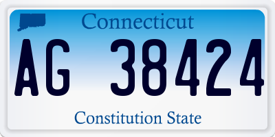 CT license plate AG38424