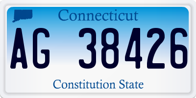 CT license plate AG38426