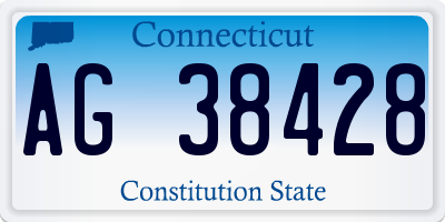 CT license plate AG38428