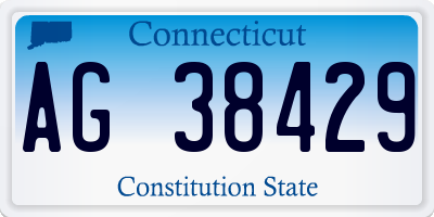 CT license plate AG38429