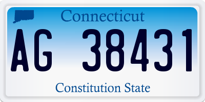 CT license plate AG38431