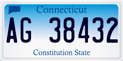 CT license plate AG38432