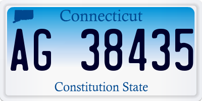 CT license plate AG38435