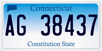 CT license plate AG38437