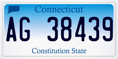 CT license plate AG38439