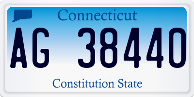 CT license plate AG38440