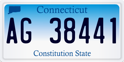 CT license plate AG38441