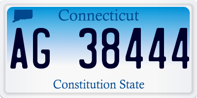 CT license plate AG38444