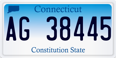 CT license plate AG38445