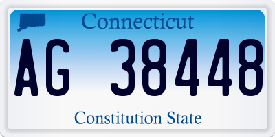 CT license plate AG38448