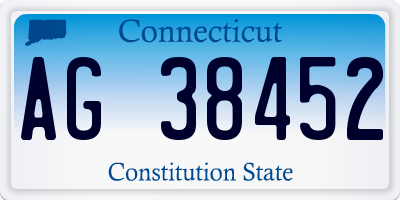 CT license plate AG38452