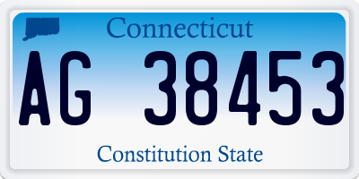 CT license plate AG38453