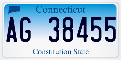 CT license plate AG38455