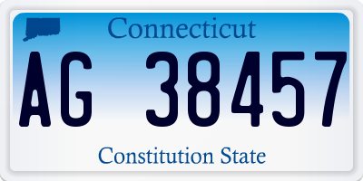 CT license plate AG38457