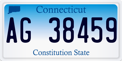 CT license plate AG38459