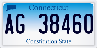 CT license plate AG38460