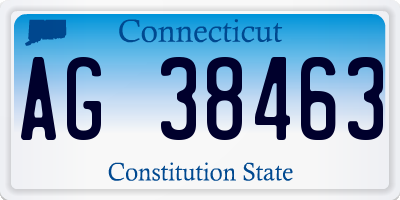 CT license plate AG38463